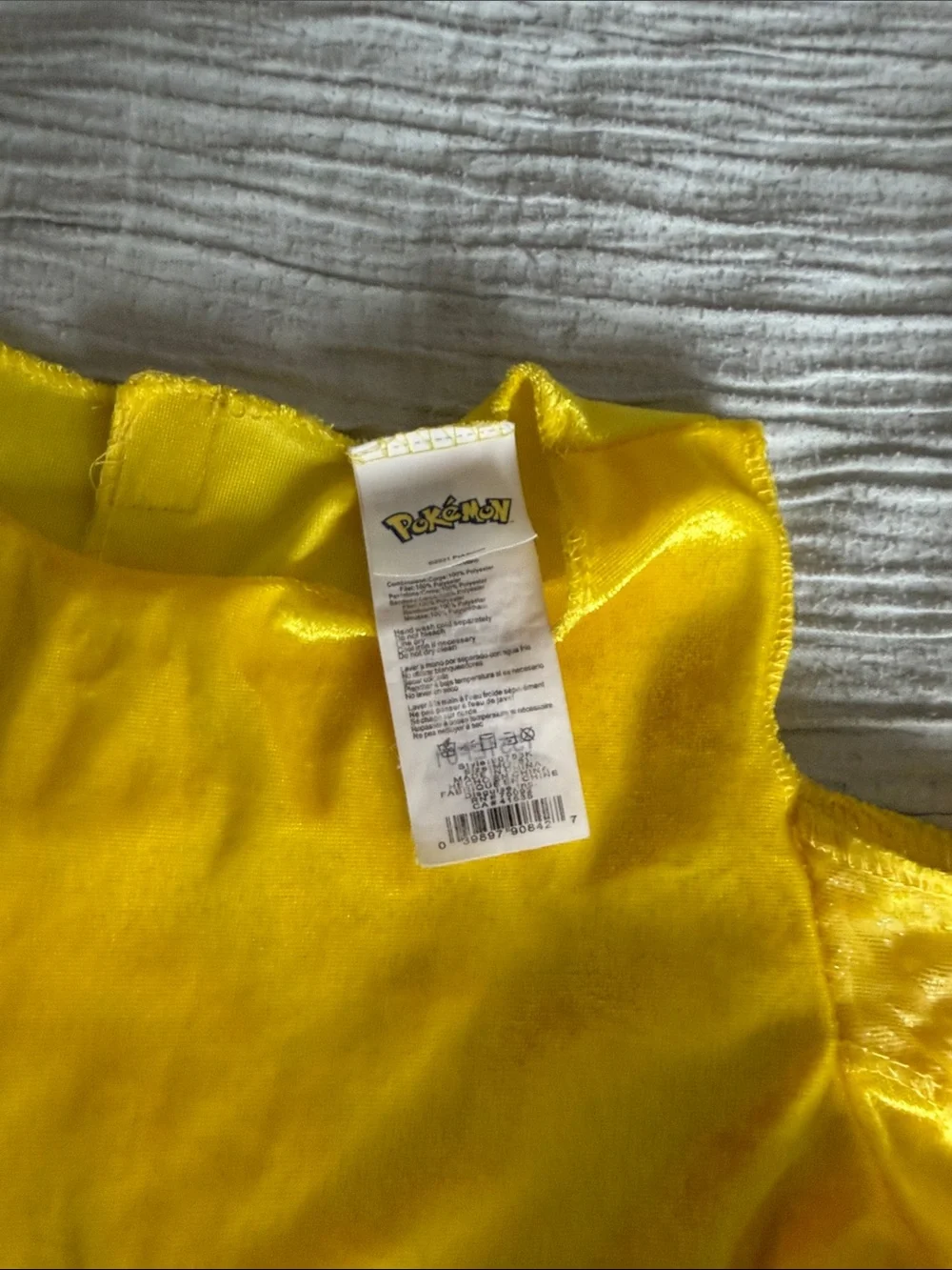 Pikachu Kids Costume - Yellow (Size M 7-8)